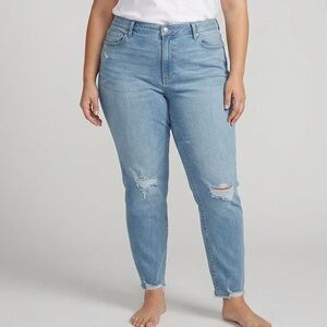 SIGNATURE LEVIS STRAUSS High Rise Skinny Distressed Jeans size 26w